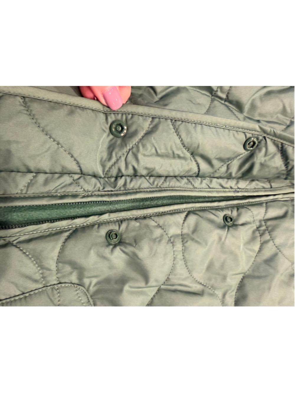 Croft & Barrow Quilted Fleece Lined Vest Green Size S NWT - Picture 6 of 13